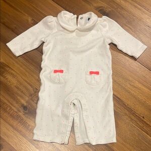 Janie and Jack White and Pink Girls One Piece (0-3 months)